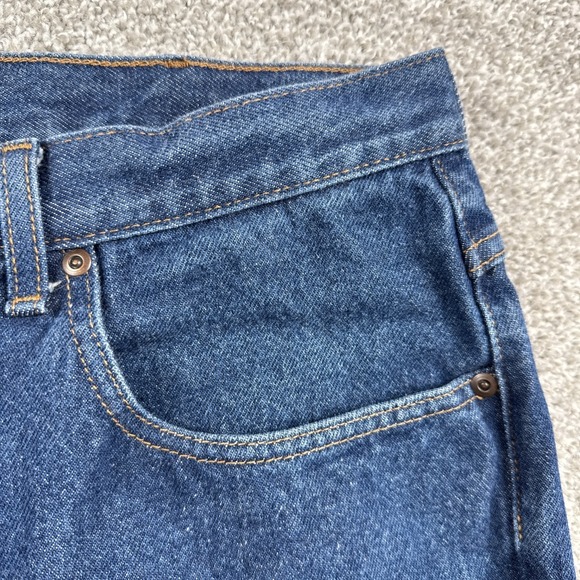 L.L.Bean Jeans Men 36x34 Relaxed Fit Dark Blue Denim Cotton Casual - Picture 10 of 14